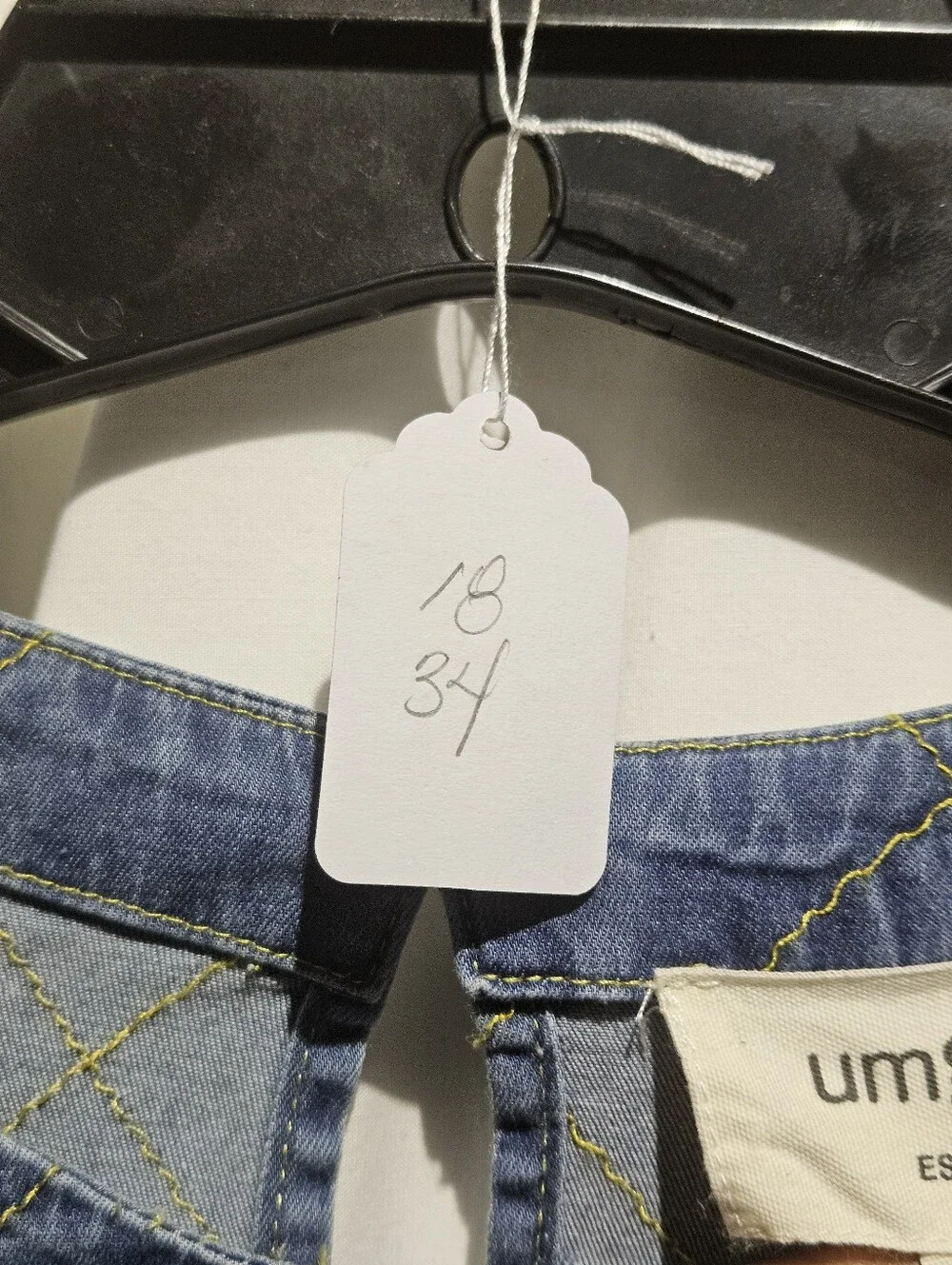 Umgee Denim Blue Short Sleeve Shift Dress With Pockets - Picture 8 of 8